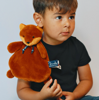  - renard dorlotin fabriqué en france - orange marron 25 cm 