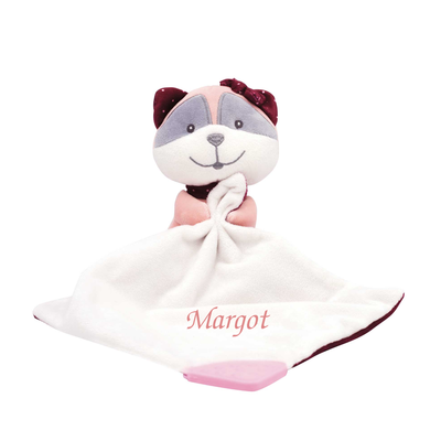  - kipic et olga - peluche avec renard rose 25 cm 