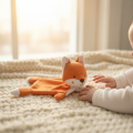  césar the fox  blanket orange white 30 cm 