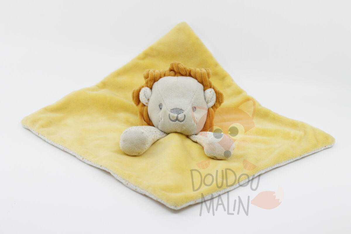 Obaïbi - comforter lion yellow orange 25 cm 
