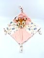  - bambi faon - plat rose blanc fleur 30 cm 