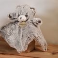  les flocons flat comforter bear brown withe 