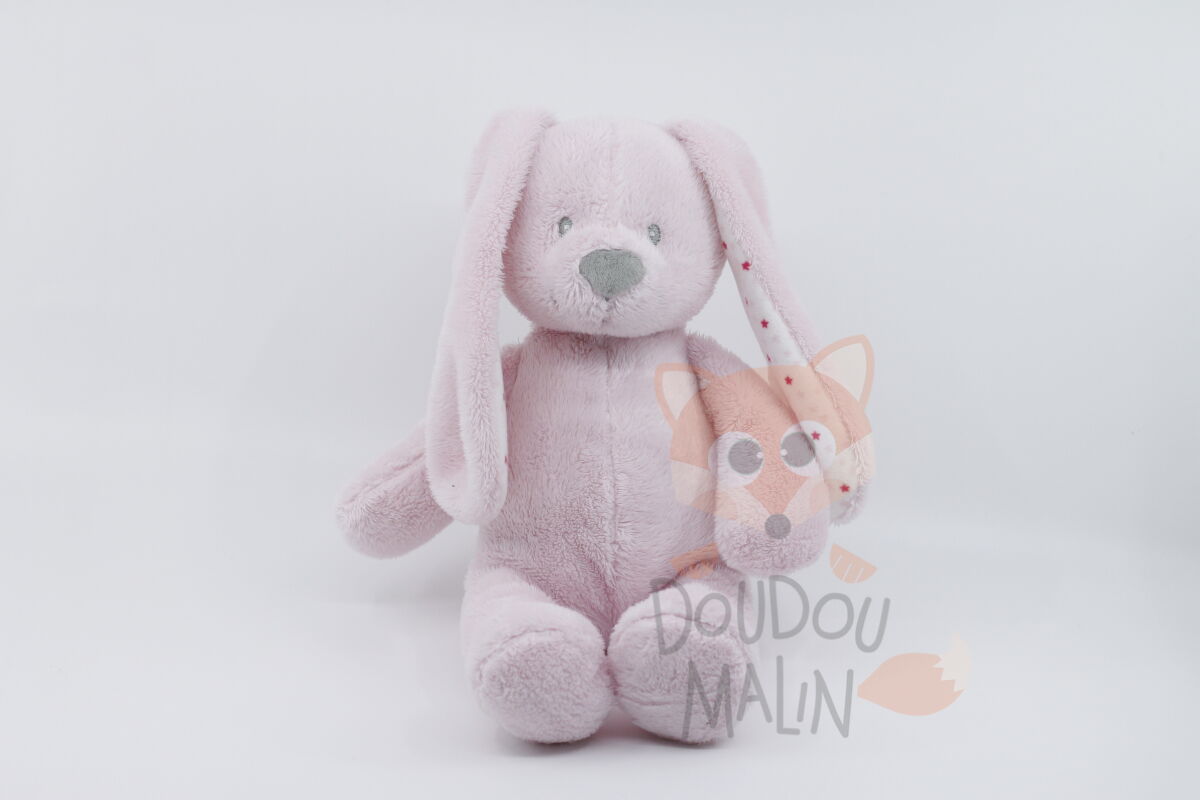  - peluche lapin rose étoile 30 cm 