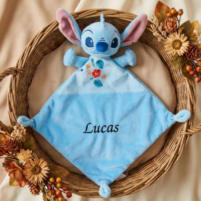  - stitch - plat bleu fleur 30 cm 
