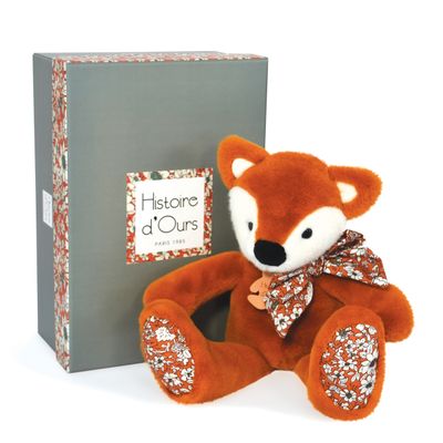  - copains câlins - peluche renard orange 25 cm 