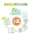  - econimals - peluche koala gris 100 % recyclé 24 cm 