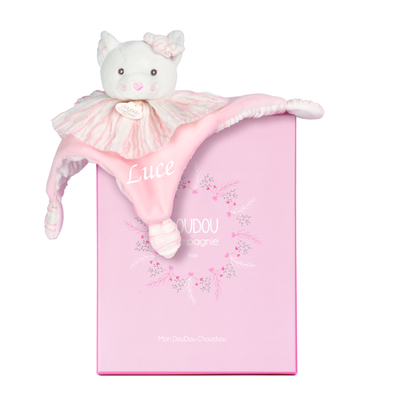  - les chouchoux - chat rose 22 cm 