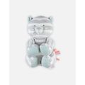  - anna et milo - peluche tigre blanc gris 25 cm 