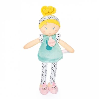  - les pipelettes - poupée lapin vert blonde 25 cm 