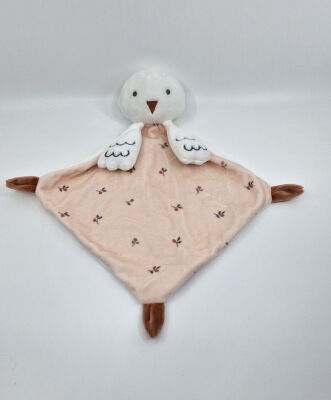  - comforter stork bird white pink 25 cm 