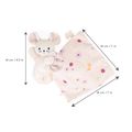  - carré douceur - souris rose jolie marguerite 17 cm 