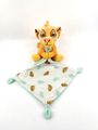  - simba lion - mouchoir vert jaune 25 cm 