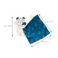  - carré douceur - ours bleu noctambule 17 cm 