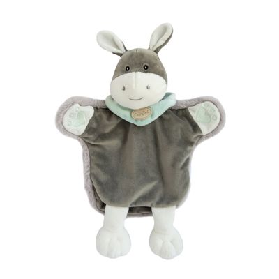  - marionnette ferme âne gris 25 cm 