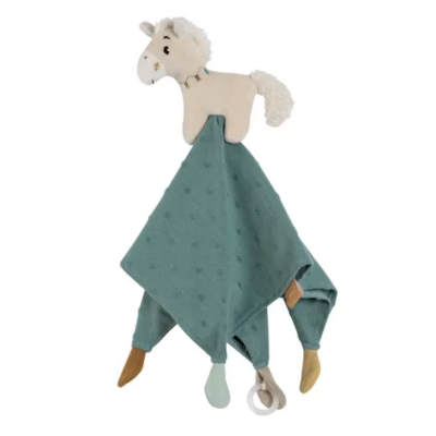  - comforter horse blue muslin 40 cm 