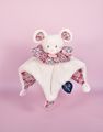  - les petits fûtés - boule souris blanc rose 25 cm 