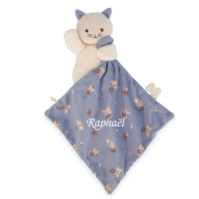  - carré douceur - comforter cat lilac purple 18 cm 