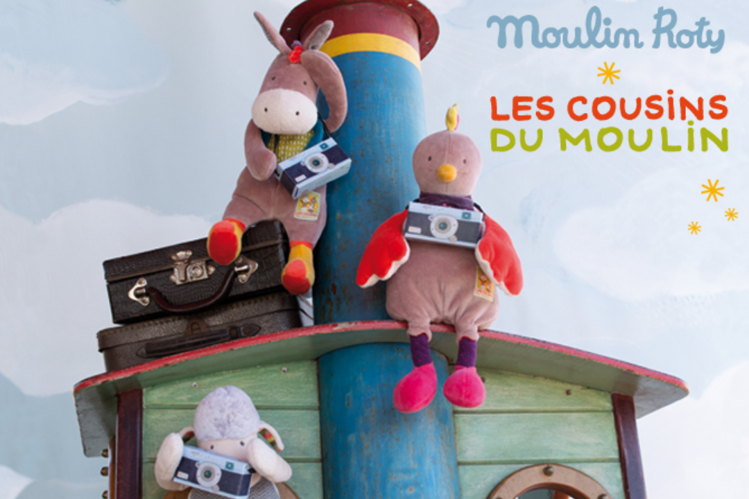 Doudou rond plat Ane Mr Potiron - Les cousins du Moulin- Moulin Roty -  Moulin Roty