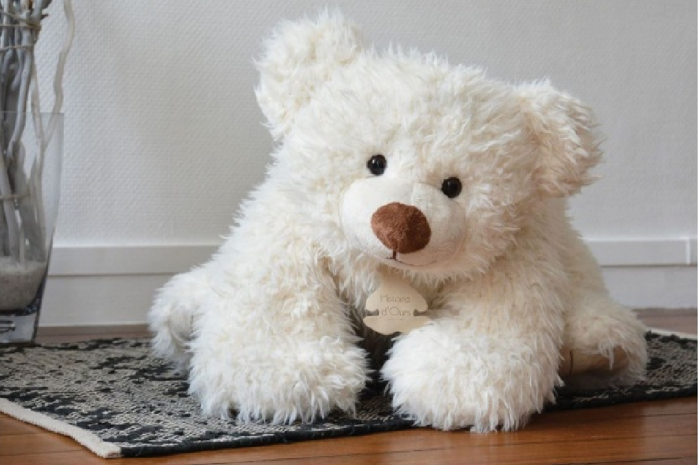 Peluche Ours P'tit Ourson Blanc - Histoire d'Ours