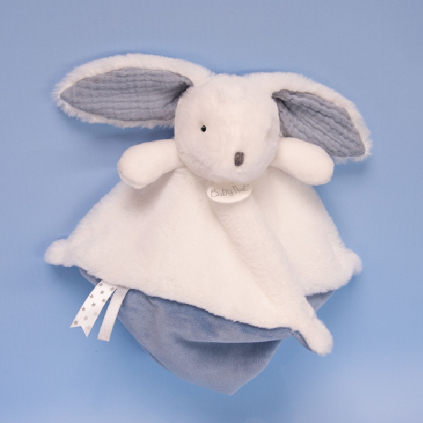 Jouets > Doudous et Peluches > Doudou Musical Lapin Bleu : Rose & Milk