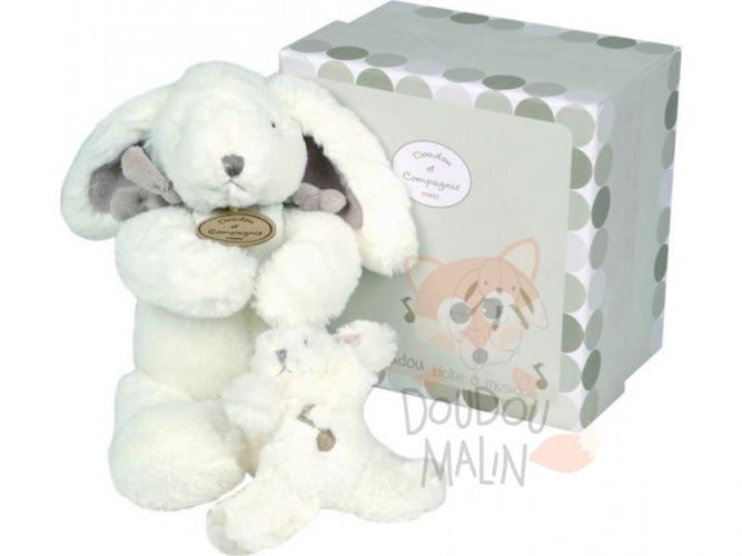 Doudou et Compagnie 1249 75 cm Brown Lapin Bonbon Plus Gift Box Plush Toy