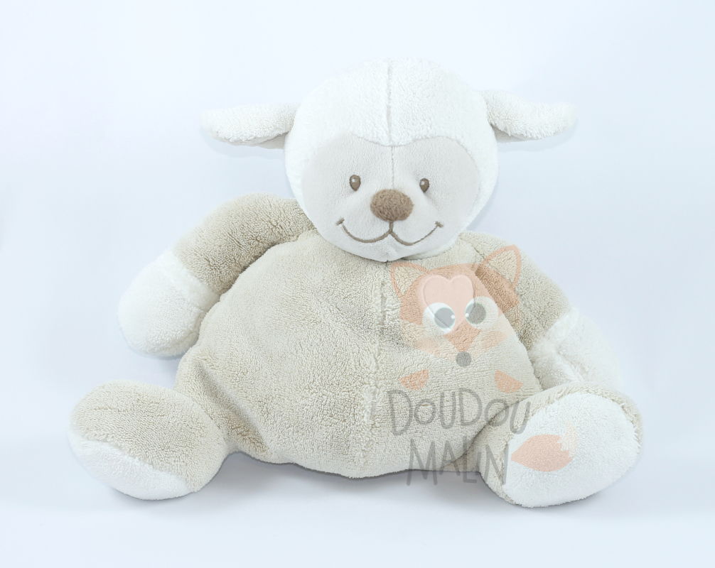  chloé & gilles soft toy noa the sheep white beige heart 