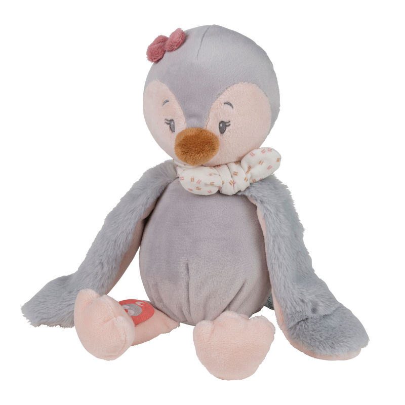  - pauline & sasha - plush penguin grey pink 30 cm 
