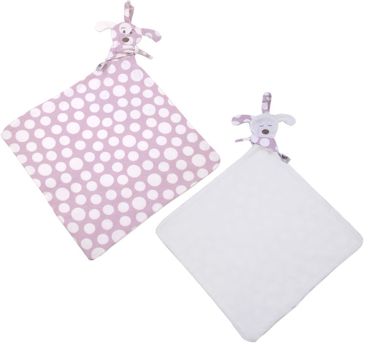  pastel & pastille fifi the dog baby comforter pink blanc 