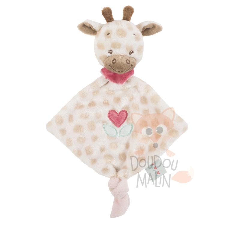  charlotte & rose baby comforter giraffe pink beige 