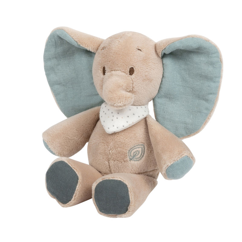  - luna & axel - plush with rattle axel the elephant green brown 18 cm 