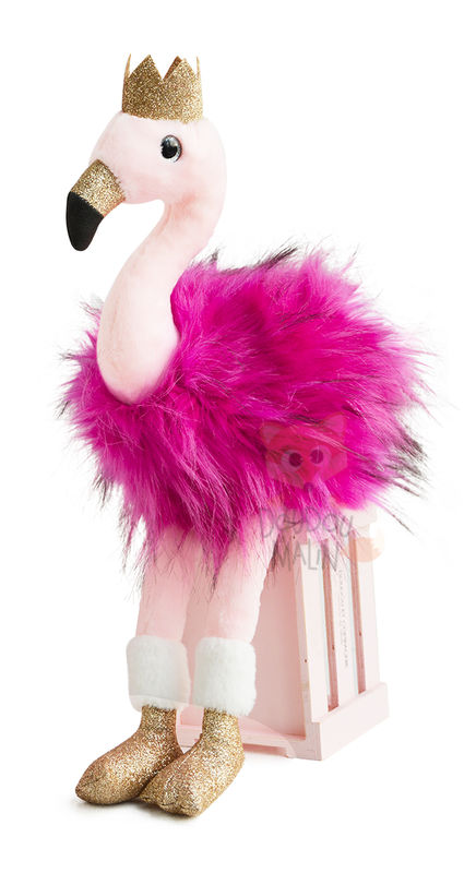  girl & glitter soft toy flamingo crown 45 cm 