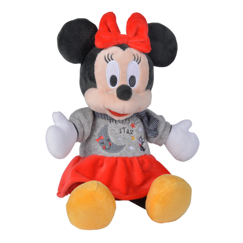 Disney Minnie la souris Peluche allongé Luminescente rose 30 cm