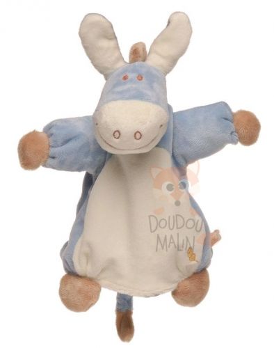Retired New Noukie's Doudou Paco Dark Blue Donkey Ane Musical Plush Toy
