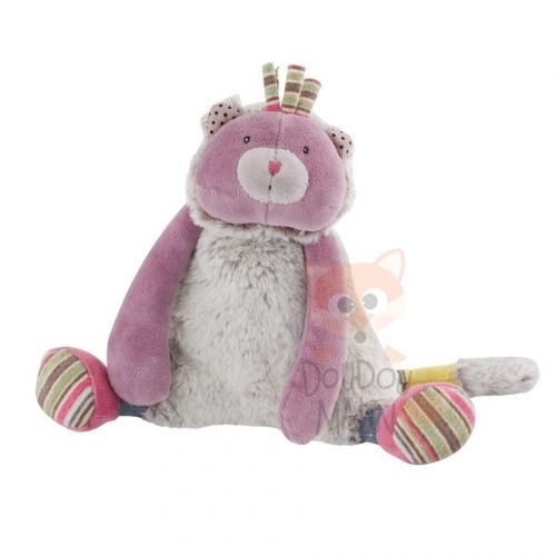 Moulin Roty Les Pachats Soft Toy Cat Purple Moulin Roty Les Pachats Soft Toy Cat Purple