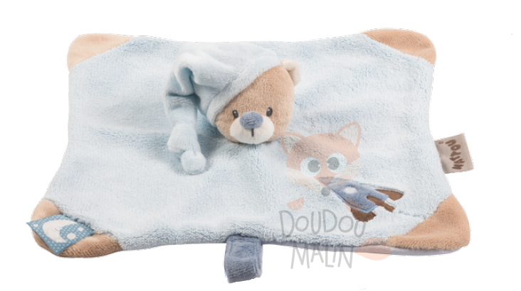  milo & lena comforter blue bear rocket 