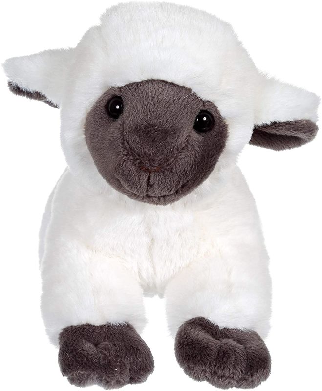 Nicotoy Peluche mouton agneau blanc beige 30 cm