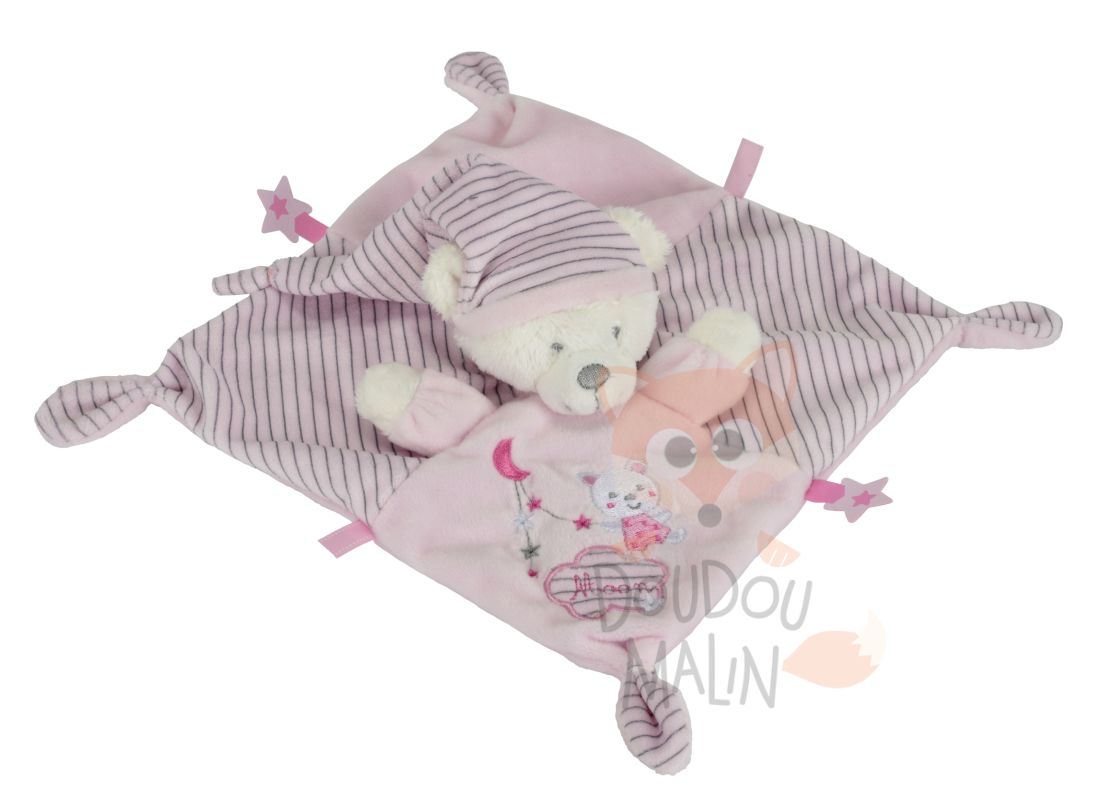 Max & sax baby comforter pink bear star moon 