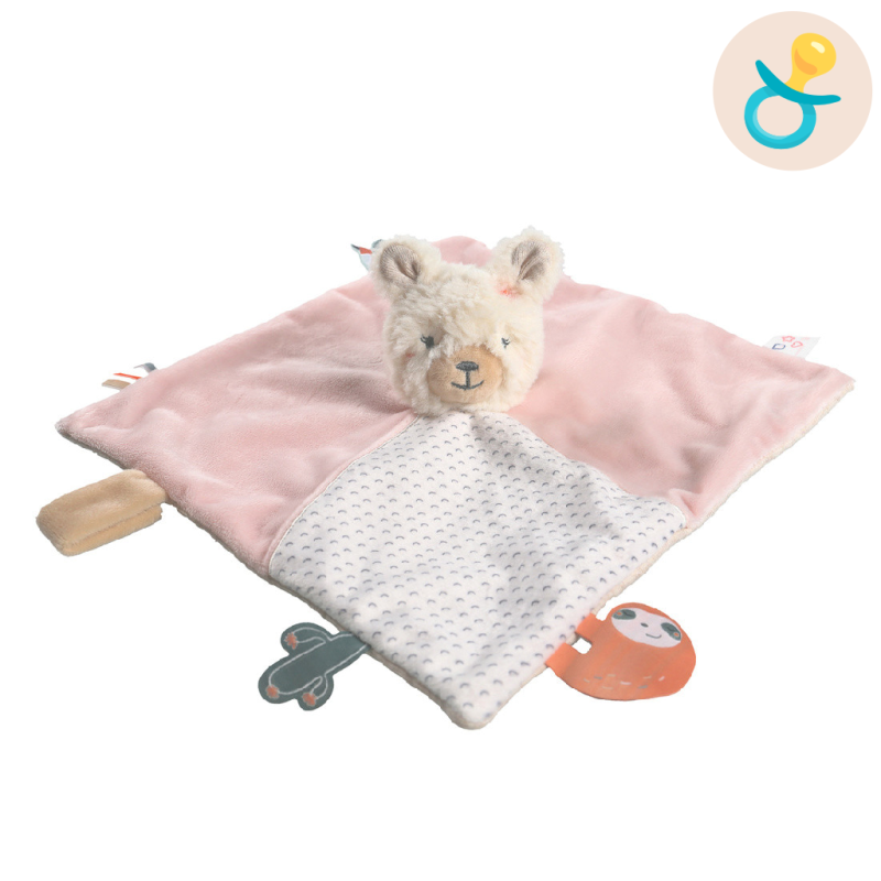  moris & sasha baby comforter pink lama 