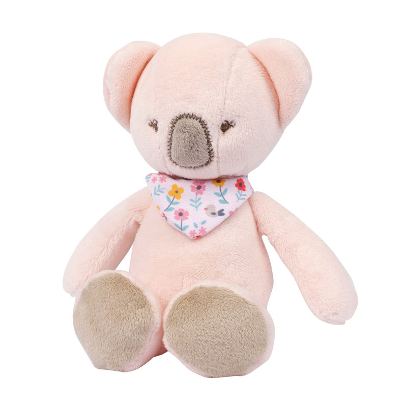  iris & lali soft toy rattle koala pink 15 cm 