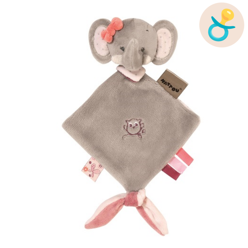  adèle & valentine baby conforter elephant grey pink owl 