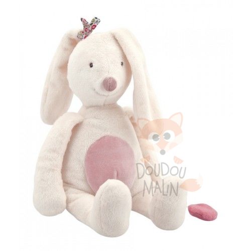  myrtille & capucine musical box rabbit pink white  