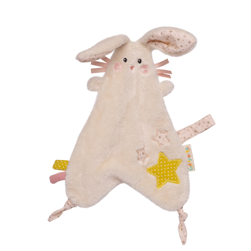  lilou & perlin baby comforter rabbit beige pink star 