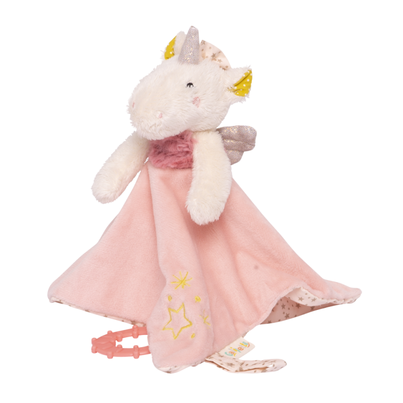  lilou & perlin baby comforter unicorn pink beige 