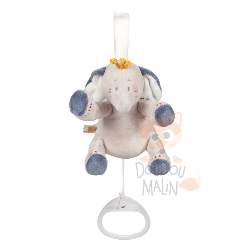  bao & wapi musical box elephant beige blue 