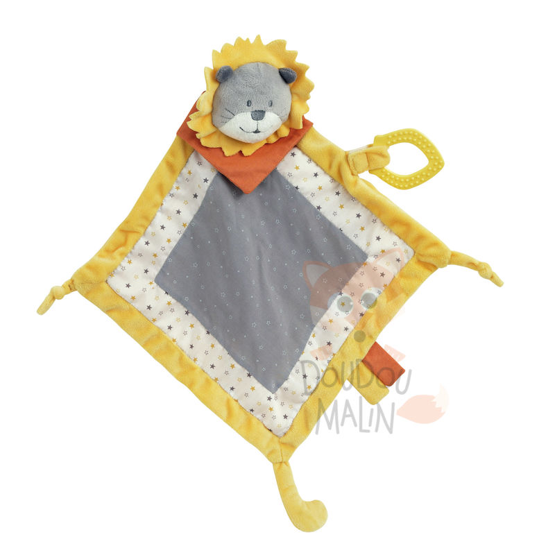  fanfan & léo big baby comforter lion grey yellow orange star 