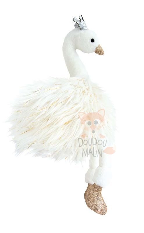 Girls & glitter soft toy white swan 30 cm 