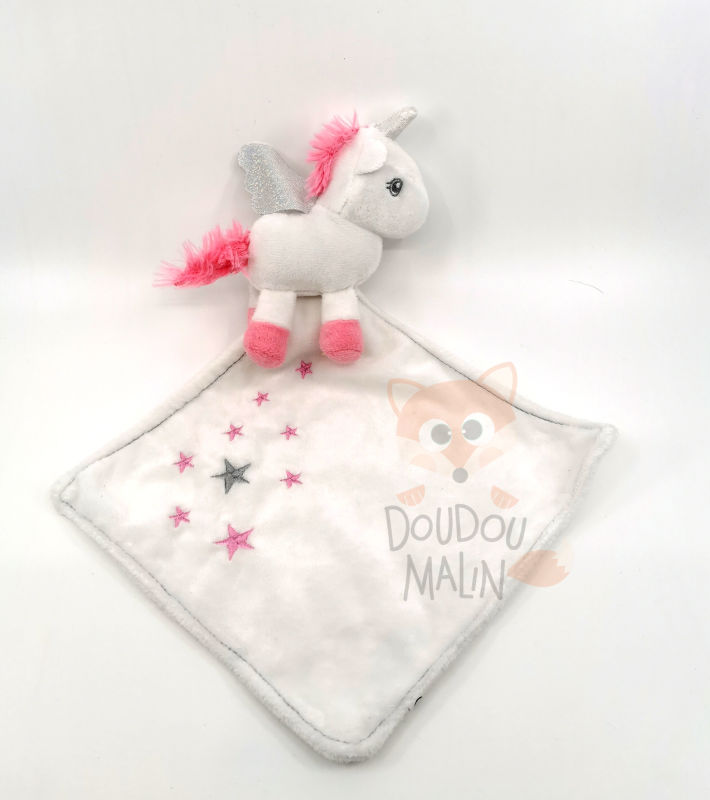Tom & zoé comforter unicorn pink white star 25 cm 