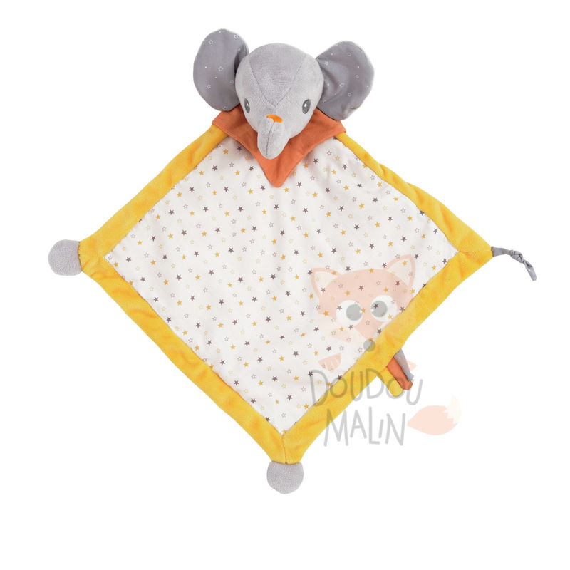  fanfan & léo big baby comforter elephant grey yellow orange star 
