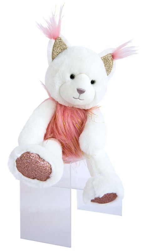  girls & glitter soft toy pink lynx 