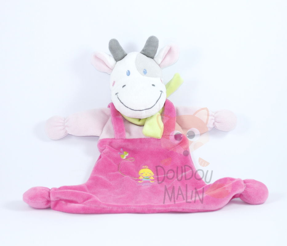  marguerite & sidoux baby comforter pink cow chick 